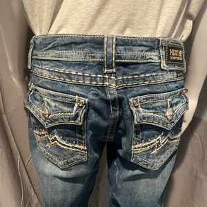 Miss Me Bootcut Jeans Studded Silver Rhinestone 30